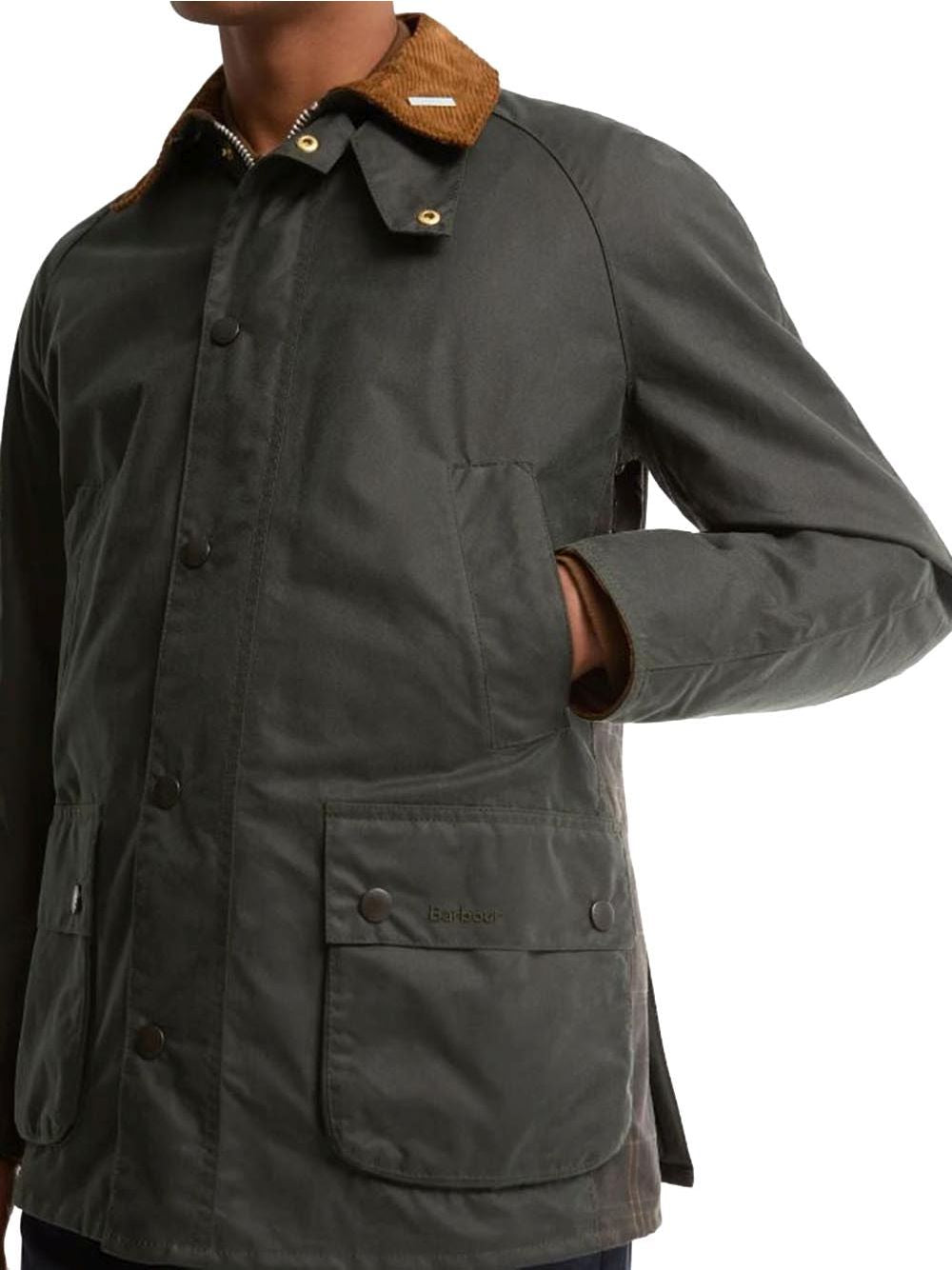 Giubbotto Barbour festive asby wax Uomo - Verde