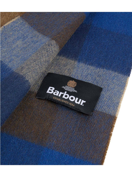 Sciarpa Barbour large tattersall Uomo - Navy