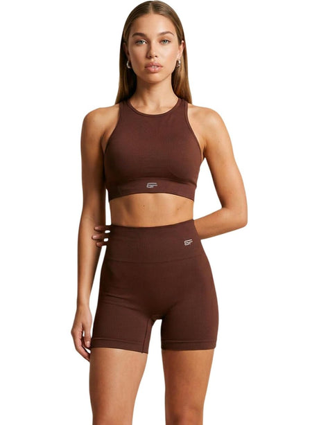 Top Bombafit Donna - Marrone