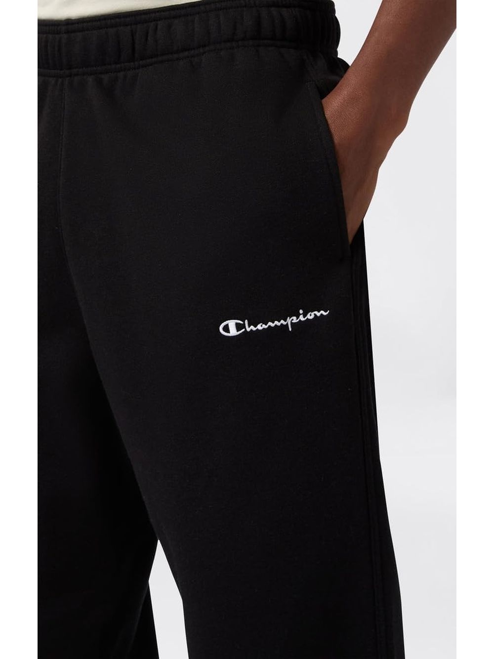 Pantalone Felpa Champion STRAIGHT HEM PANTS Uomo - Nero