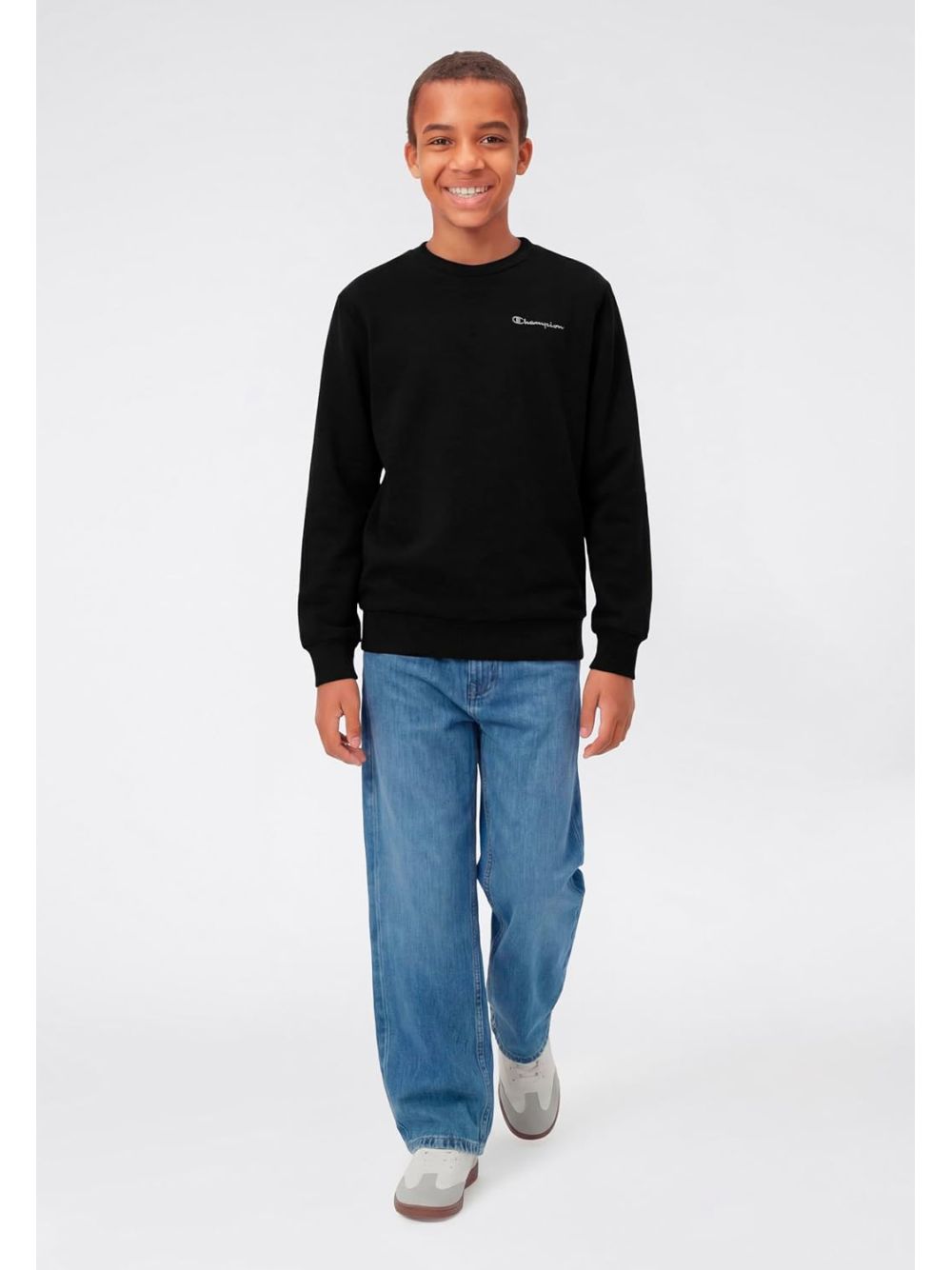 Felpa Champion CREWNECK SWEATSHIRT Bambino - Nero
