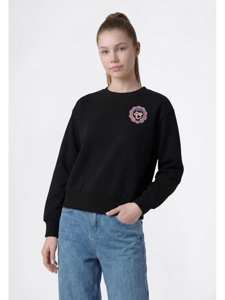Felpa Champion CREWNECK SWEATSHIRT Bambina - Nero
