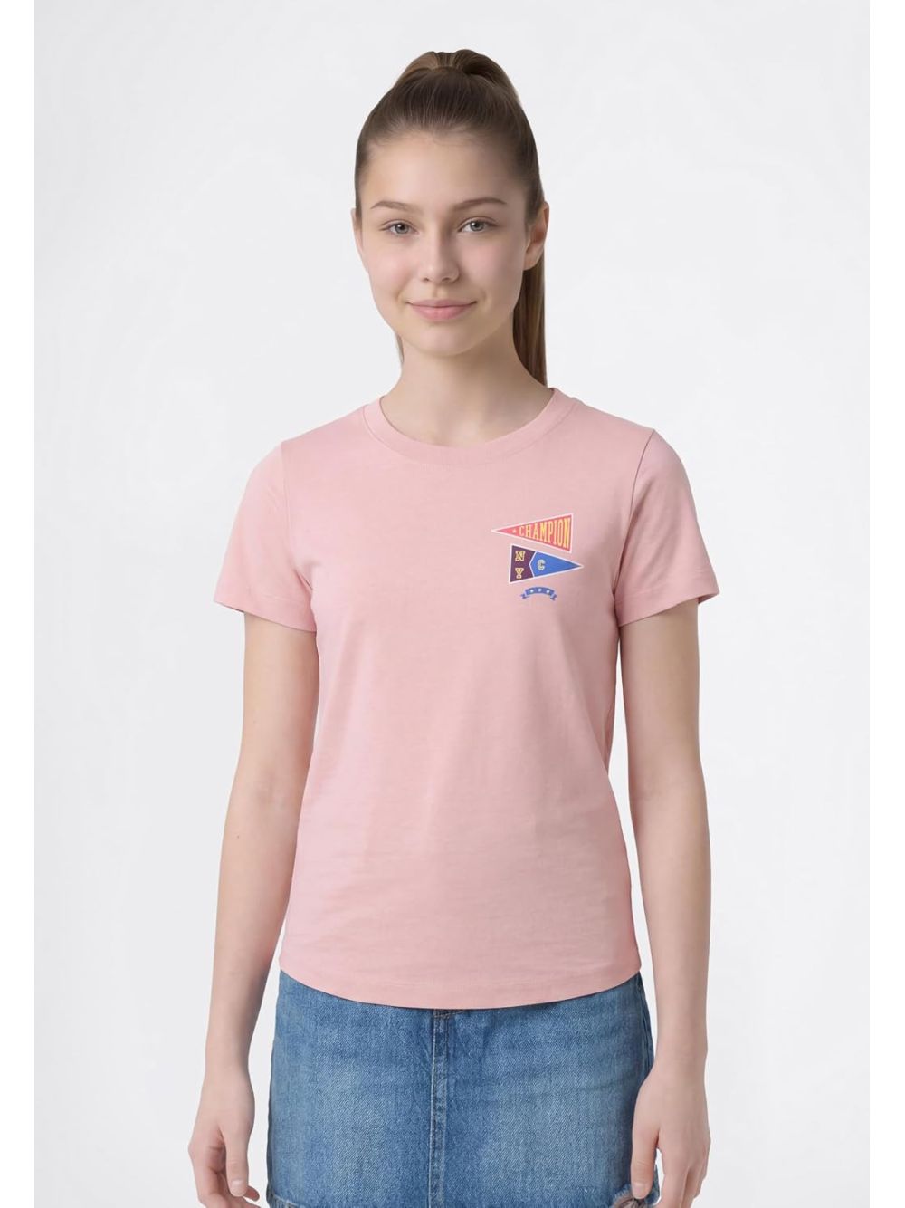 T-shirt Champion SS TEE Bambina - Rosa