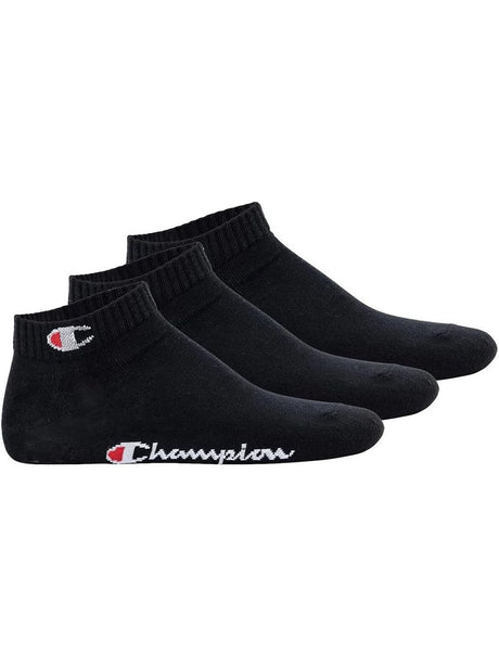 Calze Sportive Champion 3PK QUARTER SOCKS Unisex - Nero
