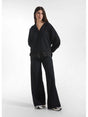 Leggings Deha JERSEY STRETCH WIDE LEG Donna - Nero