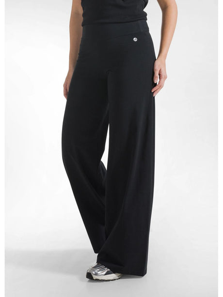 Leggings Deha JERSEY STRETCH WIDE LEG Donna - Nero