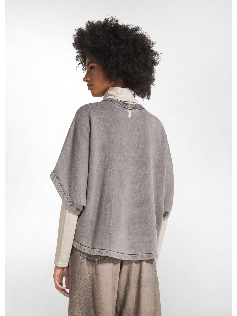 Felpa Deha MARBLED CAPE-CUP CREWNECK Donna - Grigio Deha  Angolo dello Sport
