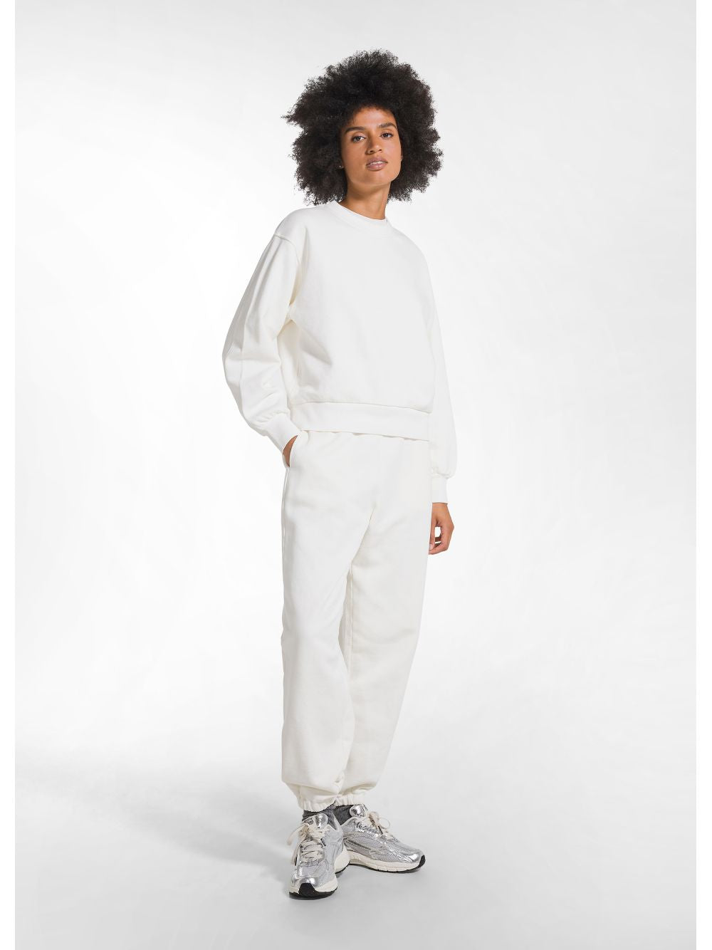 Felpa Deha ROUND NECK SWEATSHIRT Donna - Bianco