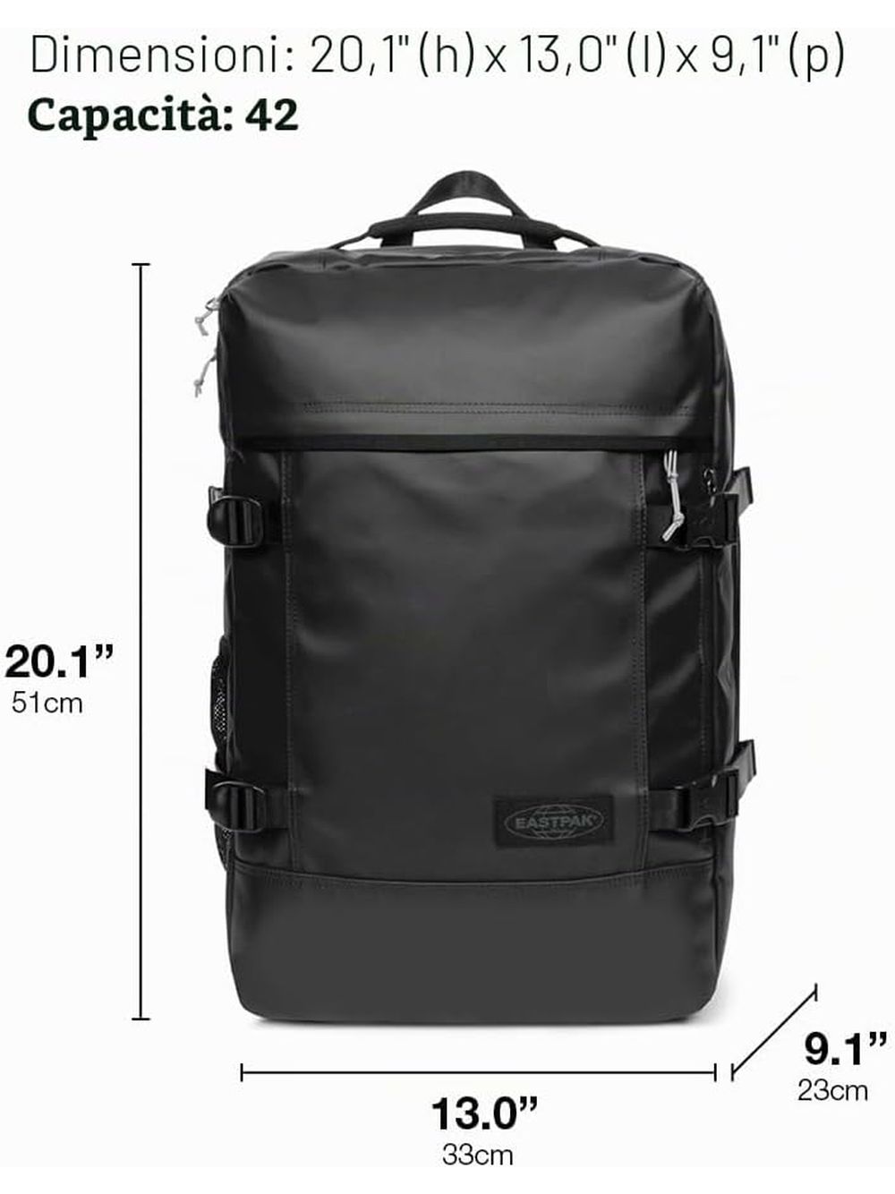 Zaino Eastpak TRAVELPACK TARP Unisex - Nero
