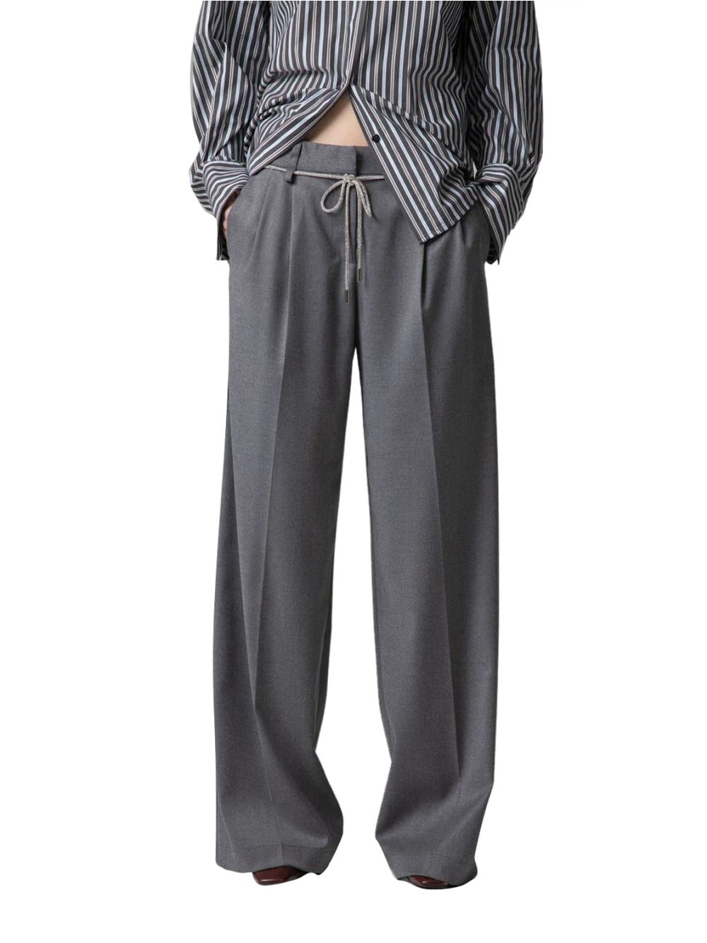 Pantalone Gaelle LOOSE CON PINCES Donna - Grigio