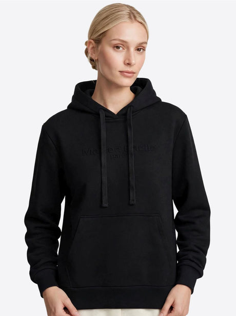Felpa Gaelle CAPPUCCIO E LOGO EMBOSSED SUL DAVANTI Donna - Nero