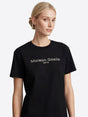 T-shirt Gaelle PARICOLLO MEZZA MANICA CON LOGO STRASS SUL DAVANTI Donna - Nero