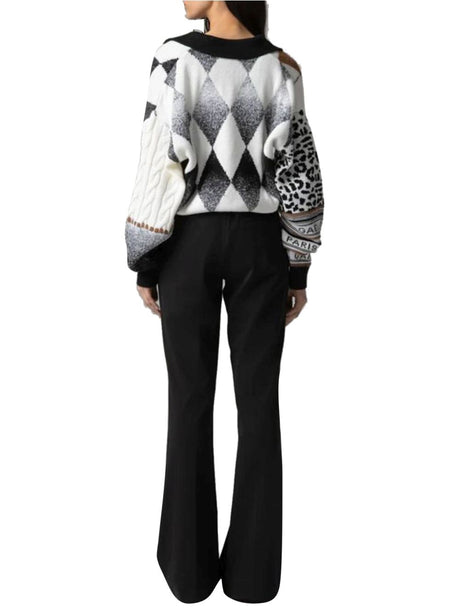 Pullover Gaelle FULL ZIP MANICA LUNGA Donna - Avorio