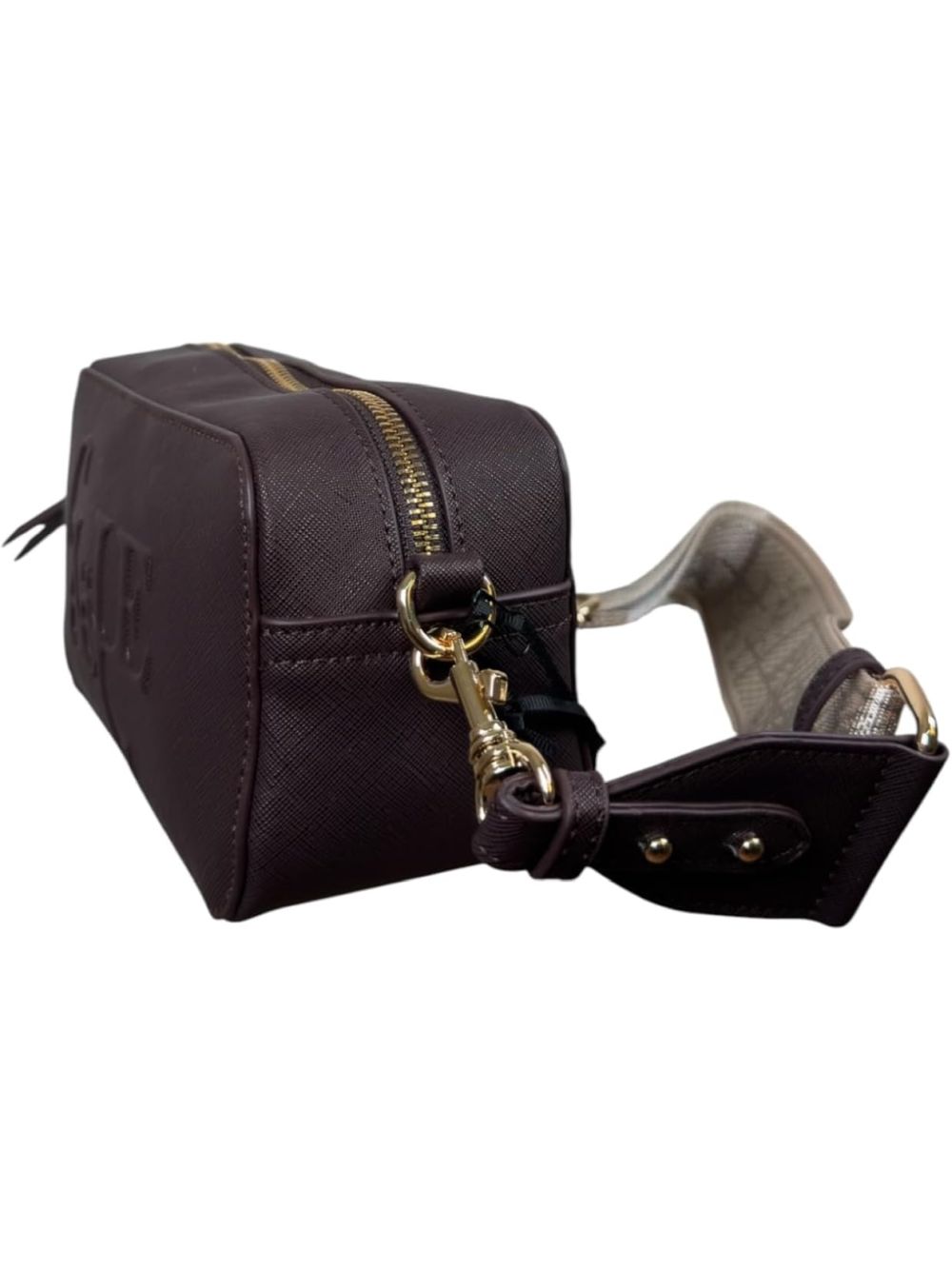 Borsa Gaelle MINI CAMERA BAG MAXILOGO SAFFIANO Donna - Marrone