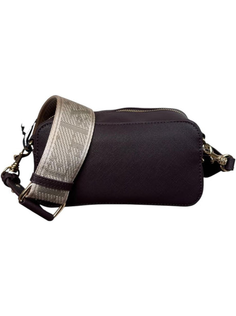 Borsa Gaelle MINI CAMERA BAG MAXILOGO SAFFIANO Donna - Marrone