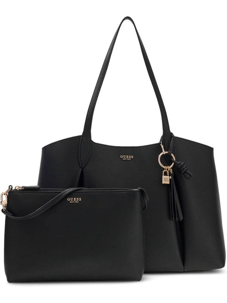 Borsa Guess MELODY 2 IN 1 TOTE Donna - Nero