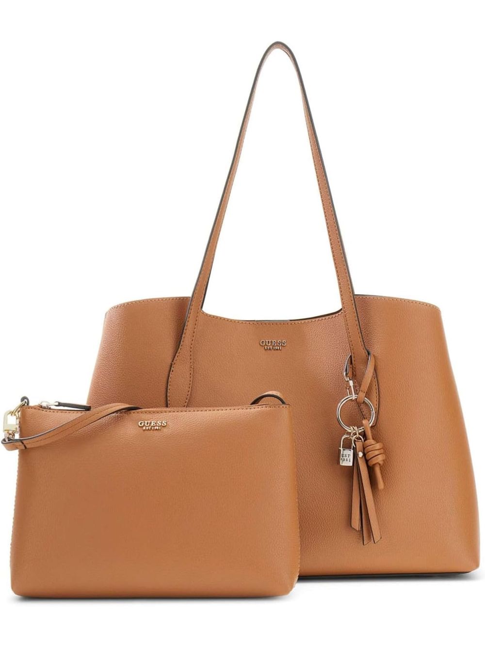 Borsa Guess MELODY 2 IN 1 TOTE Donna - Marrone