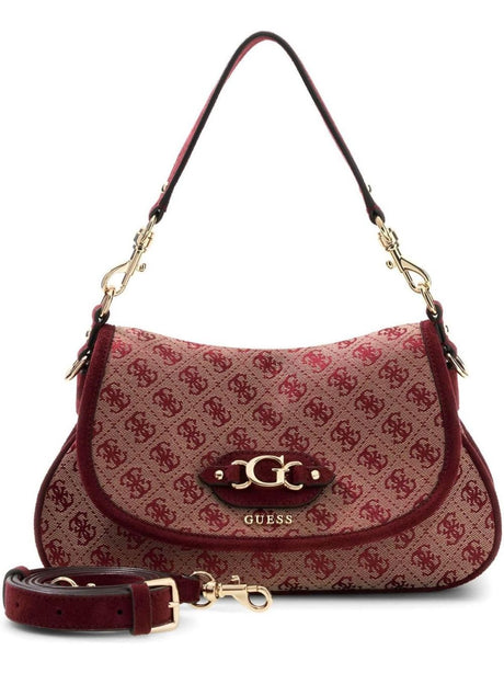Borsa Guess SAMANTHA FLAP SHOULDER BAG Donna - Rosso