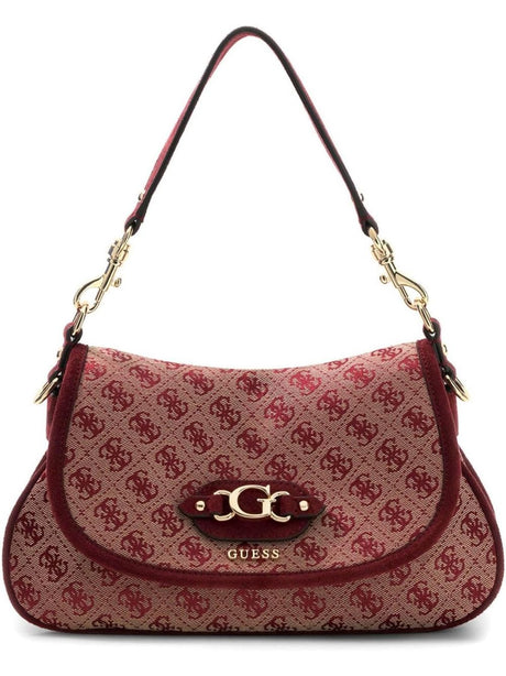 Borsa Guess SAMANTHA FLAP SHOULDER BAG Donna - Rosso