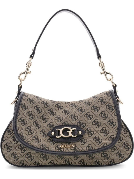 Borsa Guess SAMANTHA FLAP SHOULDER BAG Donna - Nero