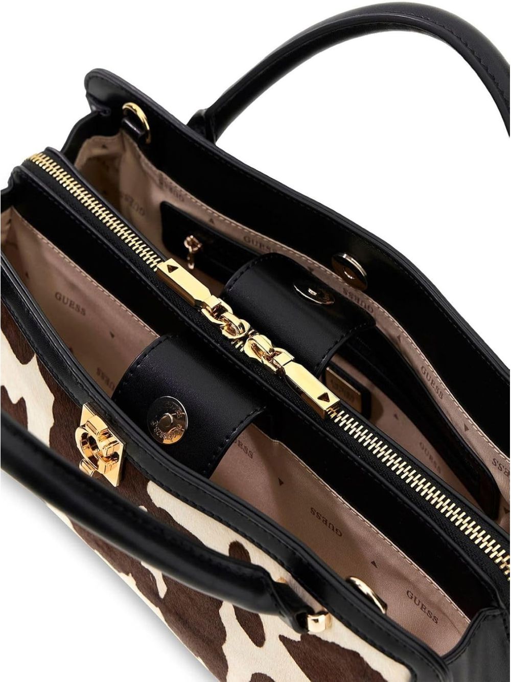 Borsa Guess AUDREY SML GIRLFRIEND SATCHEL Donna - Marrone