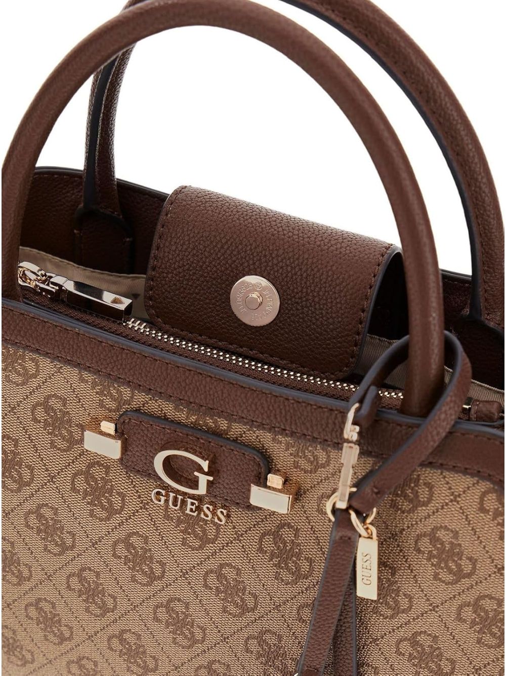Borsa Guess LINDSEY GIRLFRIEND SATCHEL Donna - Marrone