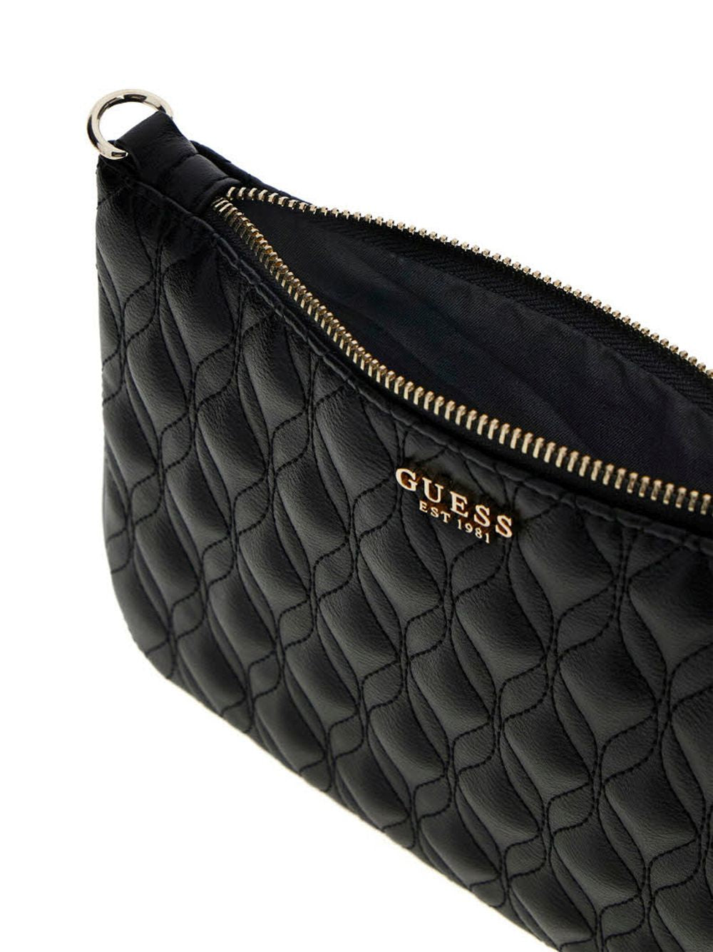 Borsa Guess MAXINE QUILTED FLAT POUCH Donna - Nero