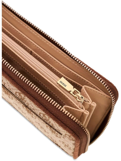 Portafoglio Guess SAMANTHA SLG LRG ZIP AROUND Donna - Beige