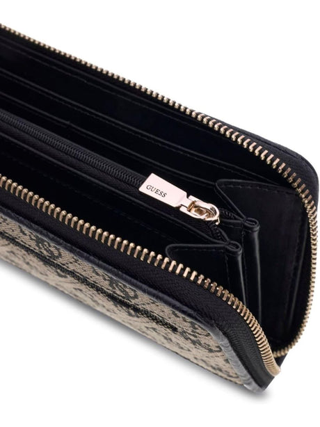 Portafoglio Guess SAMANTHA SLG LRG ZIP AROUND Donna - Nero