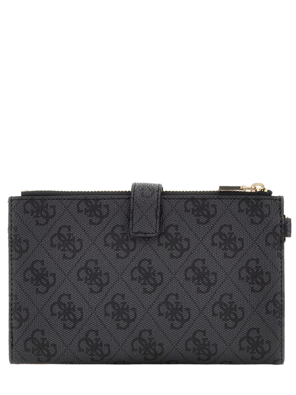 Portafoglio Guess LAUREL II SLG DBL ZIP ORGNZR Donna - Nero