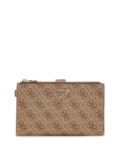 Portafoglio Guess LAUREL II SLG DBL ZIP ORGNZR Donna - Marrone