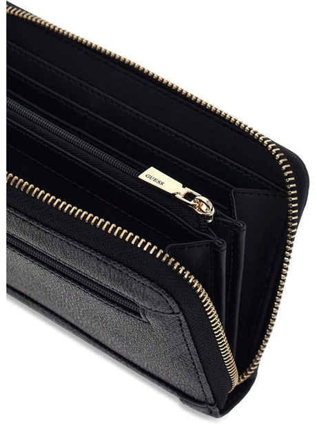 Portafoglio Guess LINDSEY SLG LARGE ZIP AROUND Donna - Nero