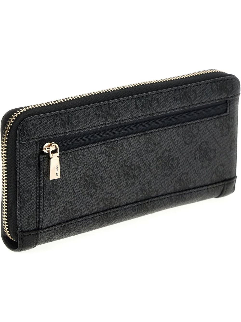 Portafoglio Guess LINDSEY SLG LARGE ZIP AROUND Donna - Nero