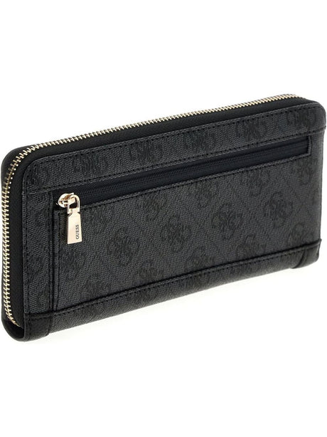 Portafoglio Guess LINDSEY SLG LARGE ZIP AROUND Donna - Nero