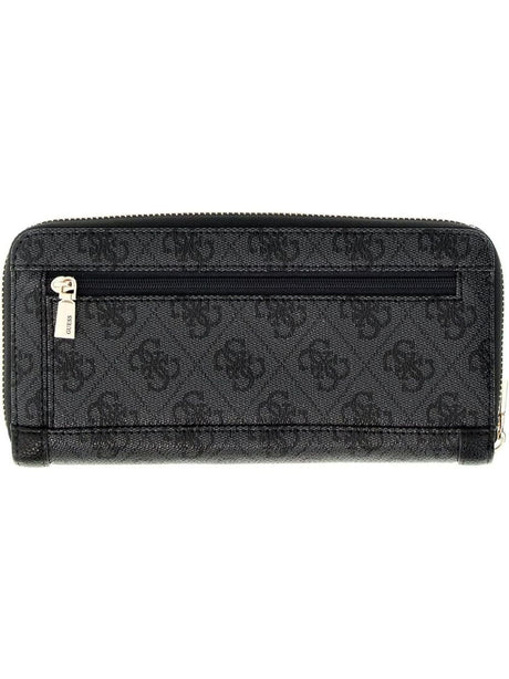 Portafoglio Guess LINDSEY SLG LARGE ZIP AROUND Donna - Nero