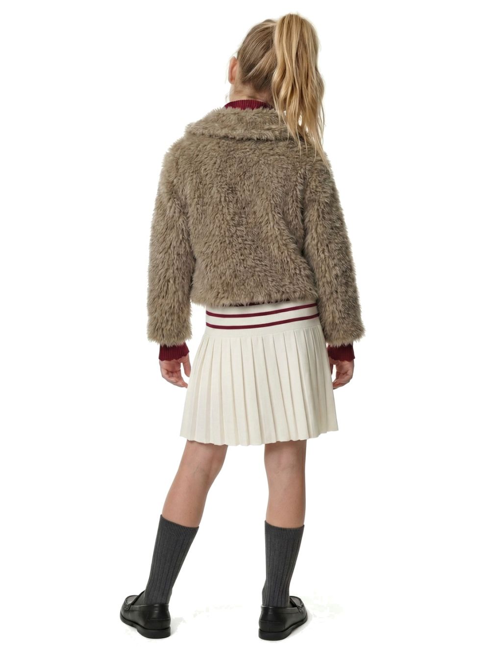 Giubbotto Guess FAUX FUR LS JACKET Bambina - Beige