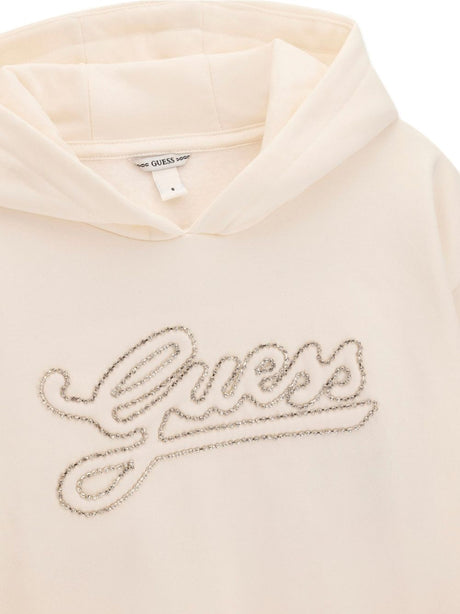 Felpa Guess RELAXED REGULAR HOODED LS ACT Bambina - Avorio