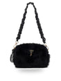 Borsa Guess FAUX FUR CAMERA BAG Bambina - Nero