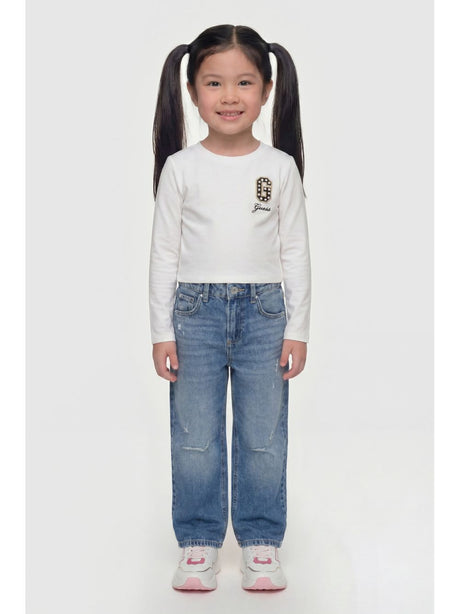 Jeans Guess 90S RIGID W/DAMAGES Bambina - Denim