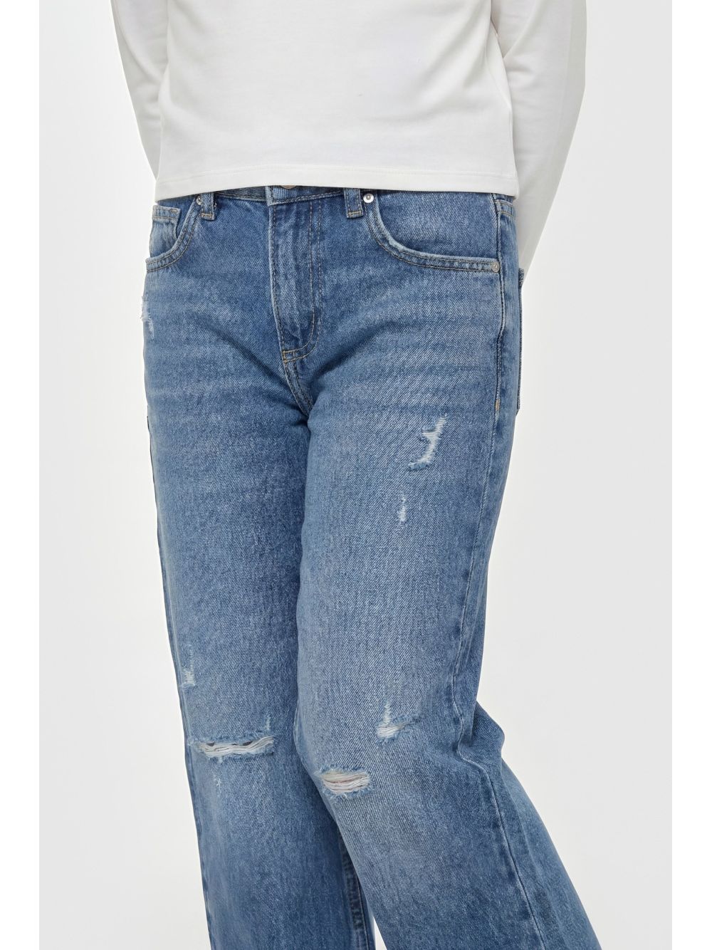 Jeans Guess 90S RIGID W/DAMAGES Bambina - Denim