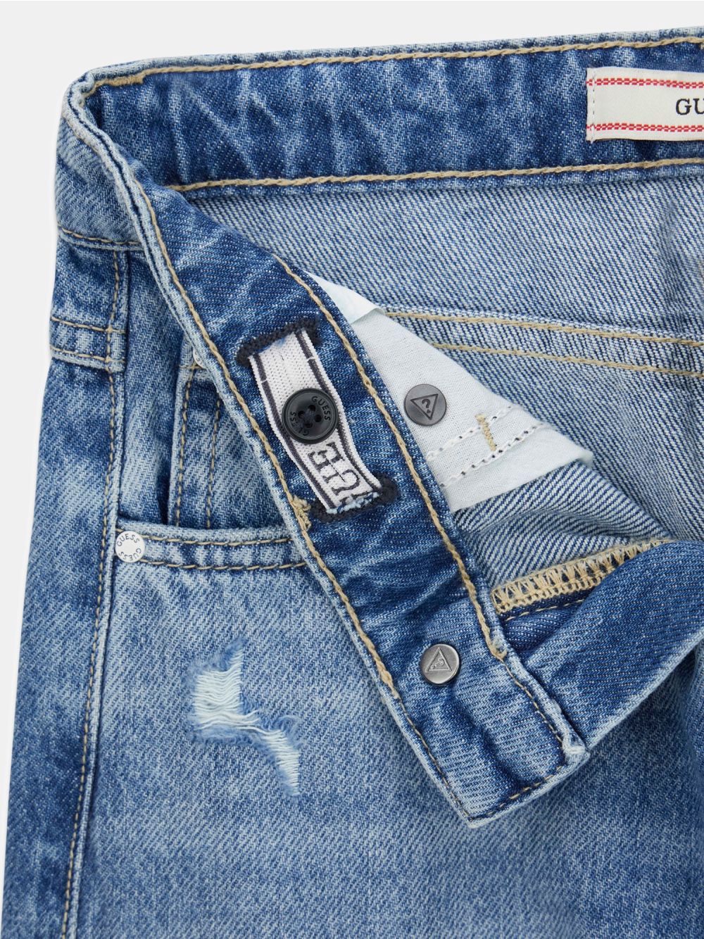 Jeans Guess 90S RIGID W/DAMAGES Bambina - Denim