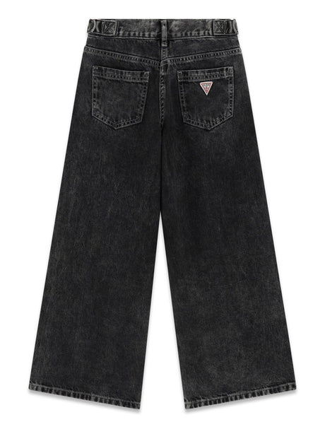 Jeans Guess RELAXED WIDE LEG CARPENTER RIG Bambina - Nero