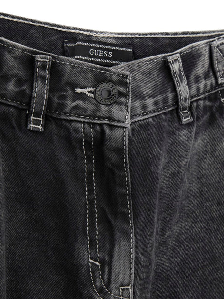 Jeans Guess RELAXED WIDE LEG CARPENTER RIG Bambina - Nero