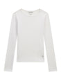T-shirt Guess VISCOSE RIB LS T-SHIRT Bambina - Bianco