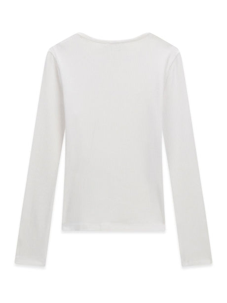 T-shirt Guess VISCOSE RIB LS T-SHIRT Bambina - Bianco