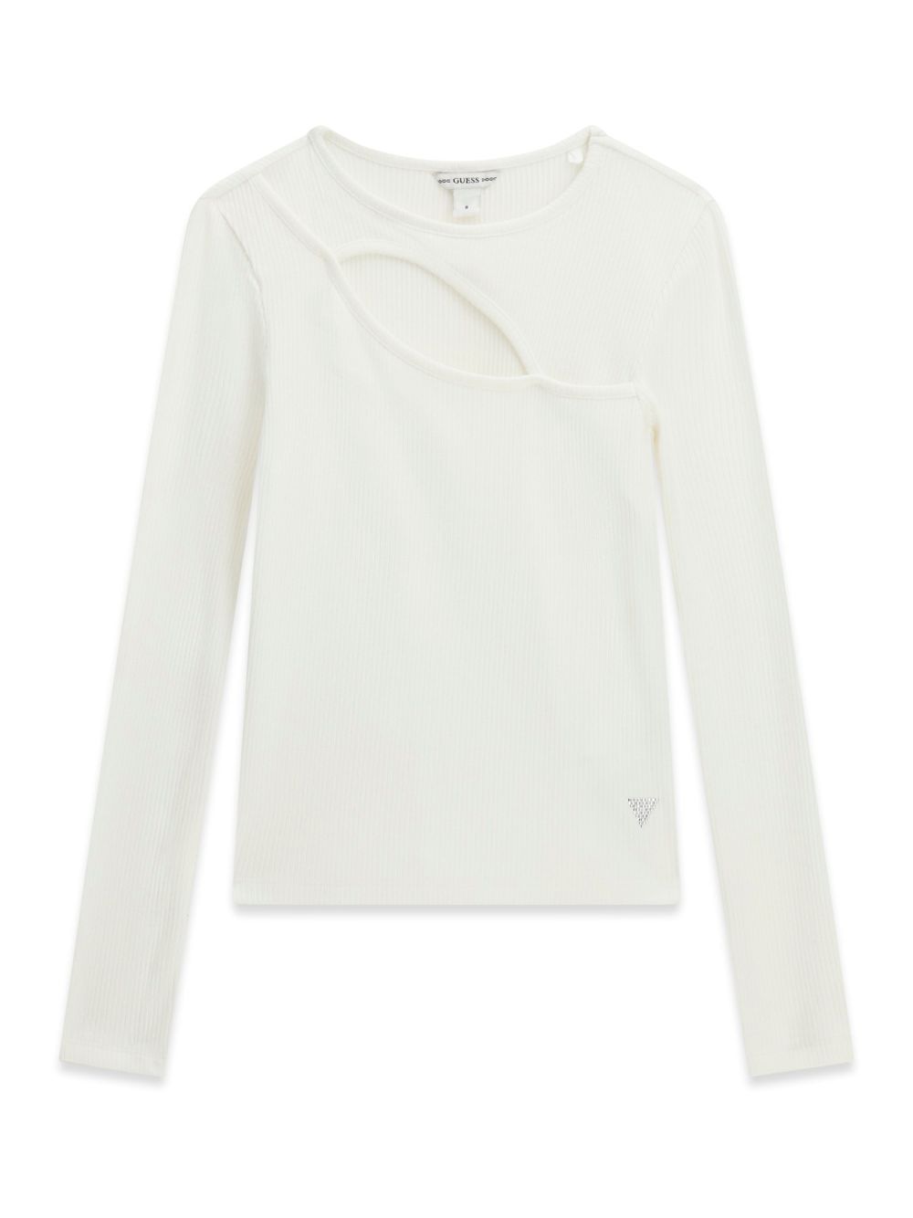T-shirt Guess VISCOSE RIB LS T-SHIRT Bambina - Bianco