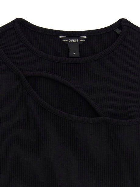 T-shirt Guess VISCOSE RIB LS T-SHIRT Bambina - Nero