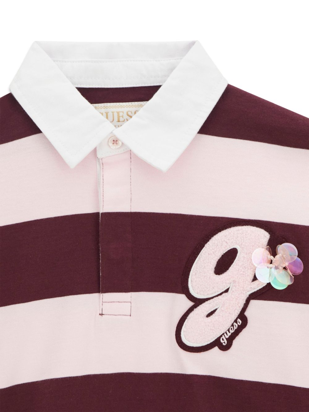 Polo Guess MIDI LS Bambina - Bordeaux