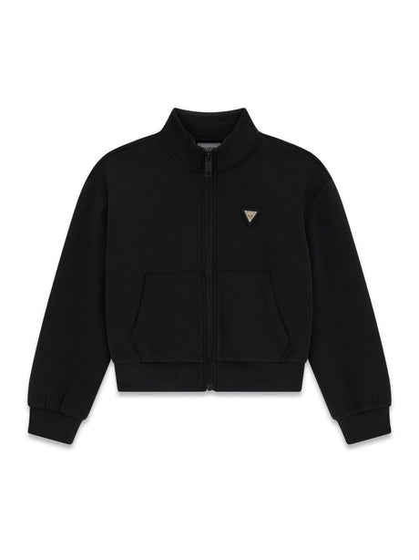 Felpa Guess LS ACTIVE W/ZIP MINI ME Bambina - Nero