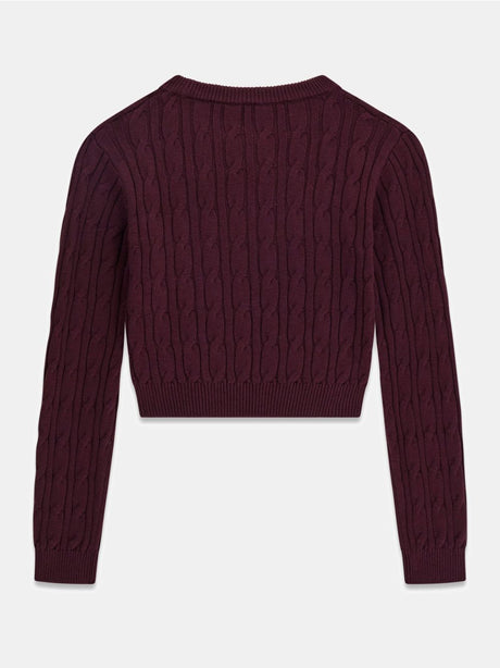 Maglia Guess CROP LS Bambina - Bordeaux